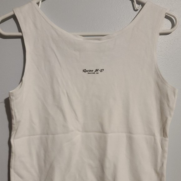 Womans Harley Davidson White Tank Sz L - Picture 2 of 2